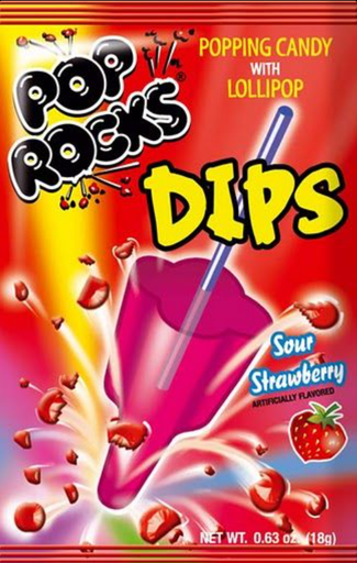 [Swee-All-SE-8068] Sweets & Candy Pop Rocks Dips Sour Strawberry NPM 18g 216