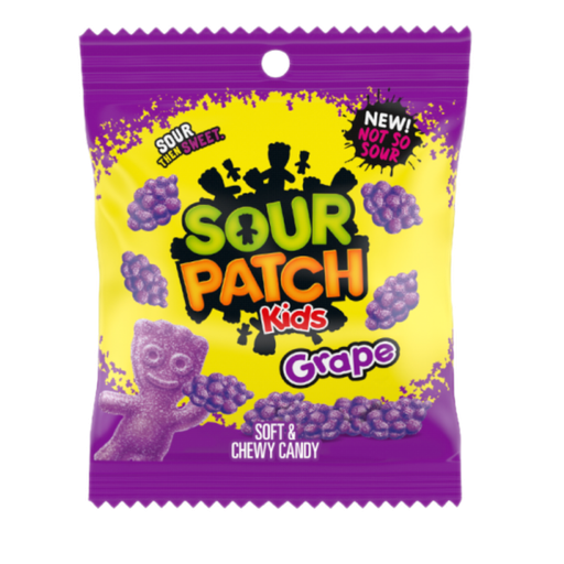 [Swee-All-SE-8115] Sweets & Candy Sour Patch Kids Grape Peg Bag NPM 3.58oz 12