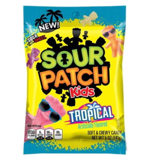 [Swee-All-SE-8142] Sweets & Candy Sour Patch Tropical Peg Bag NPM 141g 12