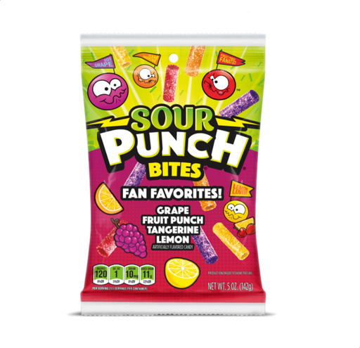 [Swee-All-SE-8154] Sweets & Candy Sour Punch Fan Favorites Bites Peg NPM 142g 12