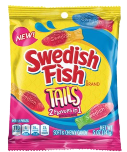 [Swee-All-SE-8188] Sweets & Candy Swedish Fish Big Tails Peg Bag NPM 141g 12