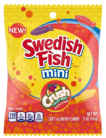 [Swee-All-SE-8191] Sweets & Candy Swedish Fish Crush Peg Bag NPM 141g 12