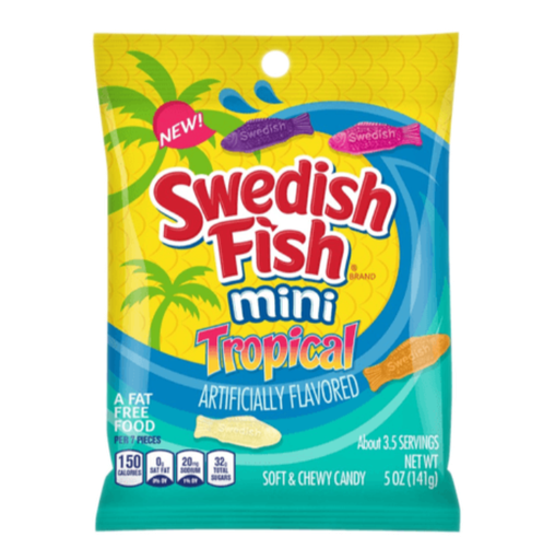[Swee-All-SE-8206] Sweets & Candy Swedish Fish Tropical Peg Bag  NPM 141g 12