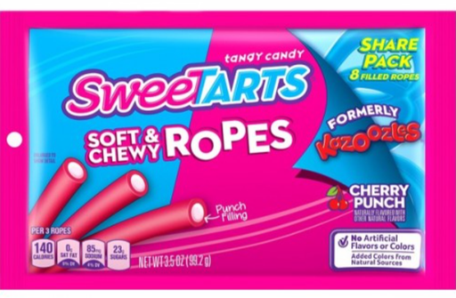 [Swee-All-SE-8209] Sweets & Candy Sweetarts Chewy Ropes Cherry Punch Share Size  NPM 99g 12