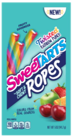 [Swee-All-SE-8221] Sweets & Candy Sweetarts Rope Twisted Rainbow Punch Peg Bag NPM 142g 12