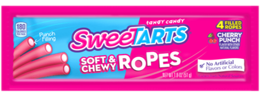 [Swee-All-SE-8225] Sweets & Candy Sweetarts Soft & Chewy Rope Cherry Punch NPM 51g 24