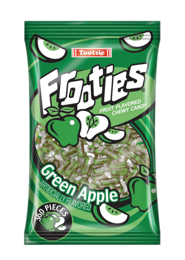 [Swee-All-SE-8245] Sweets & Candy Tootsie Frooties Bag 360pc Green Apple NPM 1100g 1