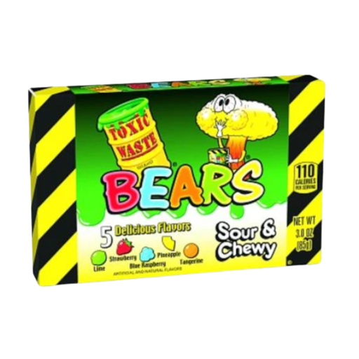 [Swee-All-SE-8279] Sweets & Candy Toxic Waste Bears Theatre Box NPM 85g 12
