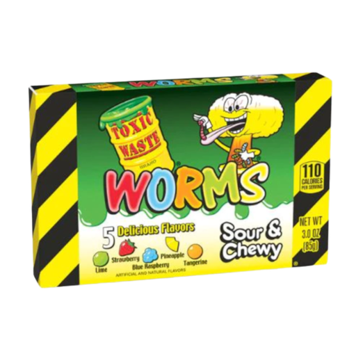 [Swee-All-SE-8283] Sweets & Candy Toxic Waste Worms Theatre Box NPM 85g 12