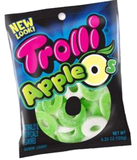 [Swee-All-SE-8293] Sweets & Candy Trolli Apple O's NPM 120g 12
