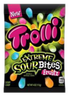 [Swee-All-SE-8297] Sweets & Candy Trolli Extreme Sour Bites NPM 113g 12