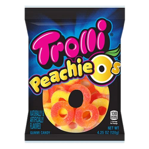 [Swee-All-SE-8300] Sweets & Candy Trolli Peachie O's NPM 120g 12