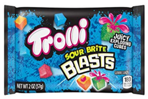 [Swee-All-SE-8303] Sweets & Candy Trolli Sour Brite Blasts NPM 56g 96