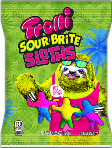 [Swee-All-SE-8315] Sweets & Candy Trolli Sour Brite Sloths NPM 120g 12