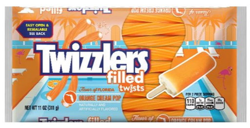 [Swee-All-SE-8335] Sweets & Candy Twizzlers Orange Cream Pop Twists NPM 311g 12