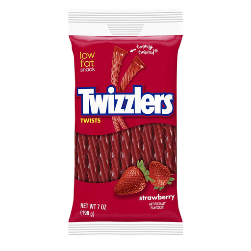 [Swee-All-SE-8337] Sweets & Candy Twizzlers Strawberry Twist Peg Bag NPM 198g 12