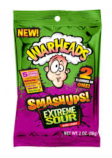 [Swee-All-SE-8364] Sweets & Candy Warheads Extreme Sour Smash-Ups NPM 56g 12