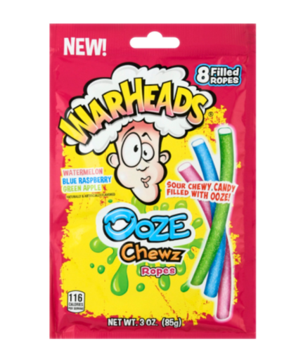 [Swee-All-SE-8371] Sweets & Candy Warheads Ooze Chewz Ropes NPM 85g 12