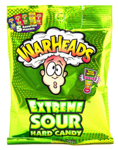 [Swee-All-SE-8372] Sweets & Candy Warheads Peg Bag Hard Candy NPM 56g 12