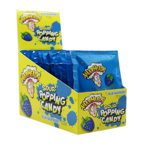 [Swee-All-SE-8376] Sweets & Candy Warheads Popping Candy Pouch Blue Raspberry NPM 9g 20