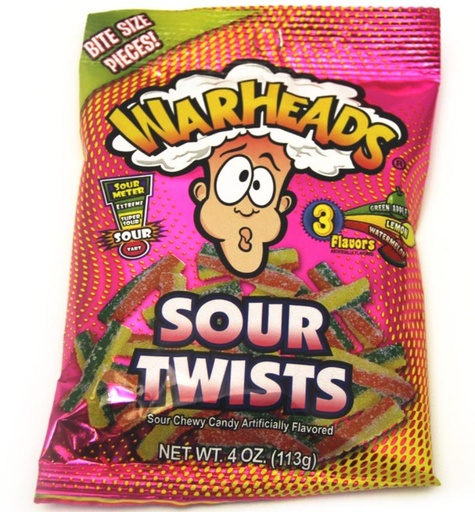 [Swee-All-SE-8389] Sweets & Candy Warheads Sour Twists NPM 113g 12