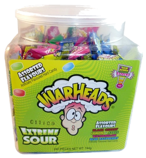[Swee-All-SE-8398] Sweets & Candy Warheads Tub NPM 240s 963g 1