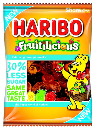 [Swee-All-SE-8457] Sweets Haribo Fruitilicious NPM 120g 12
