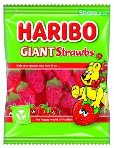 [Swee-All-SE-7506] Sweets Haribo Giant Strawbs NPM 140g 12