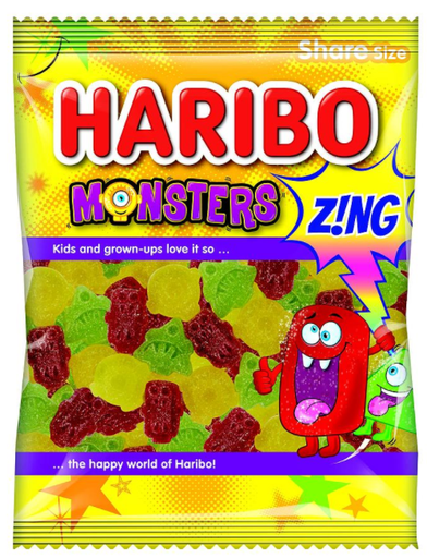 [Swee-All-SE-7497] Sweets Haribo Monsters Zing NPM 140g 12