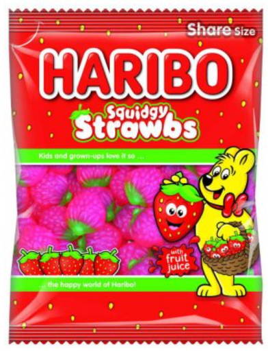 [Swee-All-SE-7488] Sweets Haribo Squidgy Strawbs NPM 140g 12