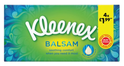 [Tiss-All-SE-8479] Tissues and Toiletries Tissue Kleenex Balsam PM 1.99 72s 4