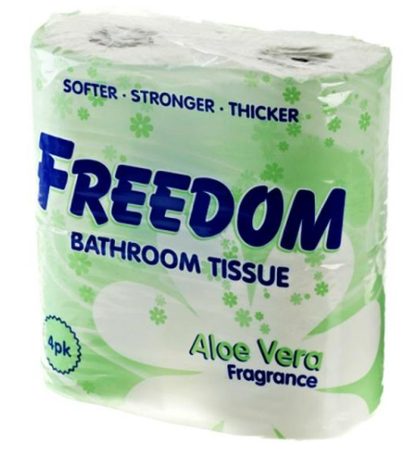 [Tiss-All-SE-8506] Tissues and Toiletries Toilet Roll Freedom Aloe Vera 2Ply NPM 4s-2Ply 10