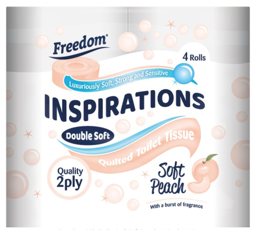 [Tiss-All-SE-8513] Tissues and Toiletries Toilet Roll Freedom Peach 2Ply  NPM 4s-2Ply 10