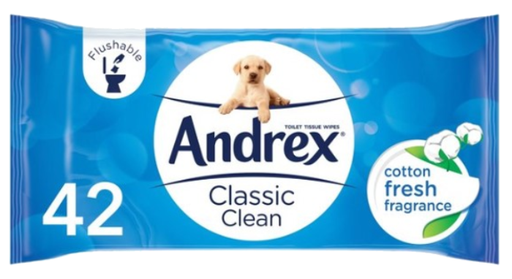[Tiss-All-SE-8519] Tissues and Toiletries Toilet Wipes Andrex Washlets NPM 42s-3s 4