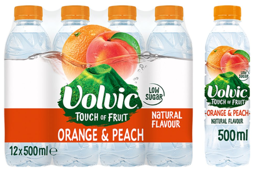 [Wate-All-SE-8577] Waters Still Volvic Taste of Orange and Peach NPM 500ml 12