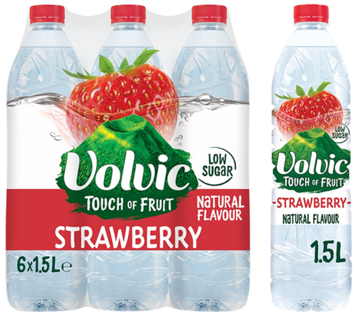 [Wate-All-SE-8568] Waters Still Volvic Taste of Strawberry NPM 1.5L 6
