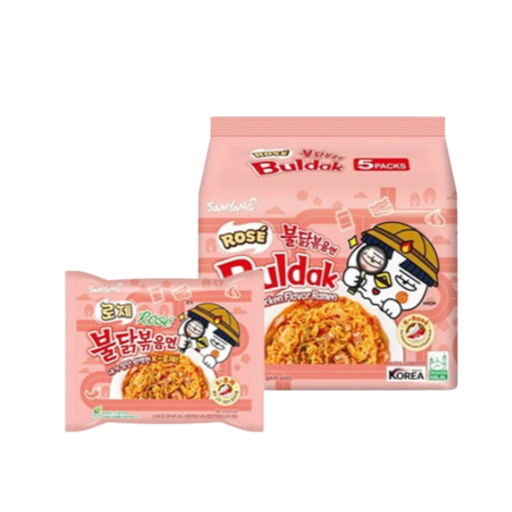 [Nood-All-SE-7088] Noodles Samyang Buldak Rose NPM 140g 5s 8