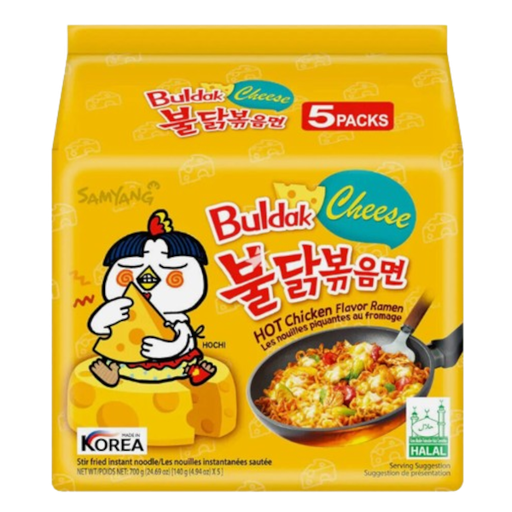 [Nood-All-SE-7091] Noodles Samyang Cheese NPM 140g 5s 8