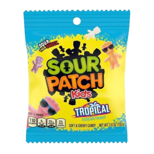 [Swee-All-SE-8135] Sweets & Candy Sour Patch Kids Tropical Peg Bag NPM 102g 12