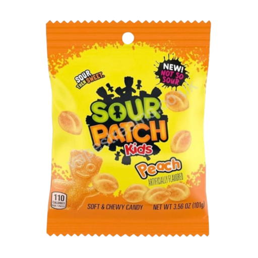 [Swee-All-SE-8125] Sweets & Candy Sour Patch Kids Peach Peg Bag NPM 102g 12