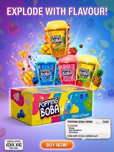 [Drin-All-SE-9547] Drinks Popping Boba Mango NPM 320ml 24