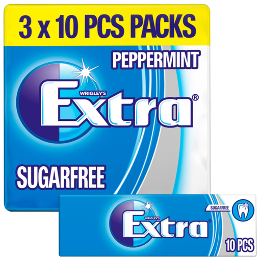 [Chew-All-SE-4487] Chewing Gums Extra Peppermint NPM 3 Pack-10s 20