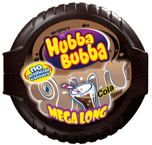 [Chew-All-SE-4501] Chewing Gums Hubba Bubba Tape Cola Bubble Gum NPM 56g 180cm 12