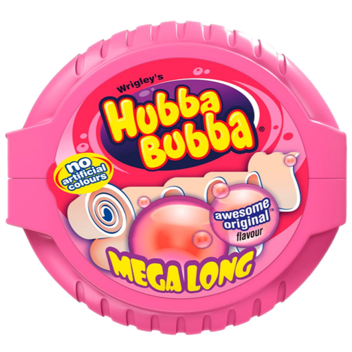 [Chew-All-SE-4481] Chewing Gums Hubba Bubba Tape Fancy Fruit NPM 56g 180cm 12