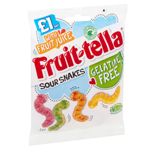 [Chew-All-SE-4454] Chewy Dragees Fruittella Sour Snakes PM 1.00 100g 12