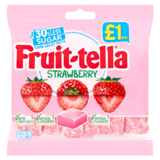 [Chew-All-SE-4456] Chewy Dragees Fruittella Sugar Reduced Strawberry PM 1.00 100g 12