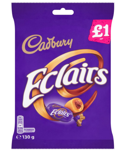 [Choc-All-SE-4972] Chocolate Bags Dairy Milk Eclairs PM 1.00 130g 12