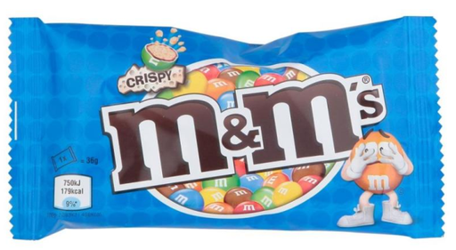 [Choc-All-SE-5068] Chocolate Bags MandMs Crispy-Blue NPM 36g 24