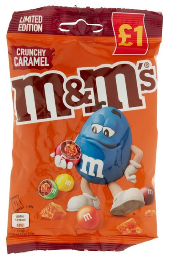 [Choc-All-SE-4533] Chocolate Bags MandMs Crunchy Caramel Treat PM 1.00 80g 16