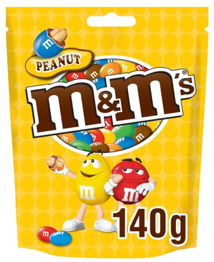 [Choc-All-SE-5087] Chocolate Bags MandMs Peanut-Yellow NPM 140g 12